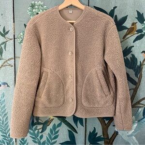 Uniqlo Tan Fleece Jacket